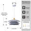 Luminaire suspendu 1 couche 3 lumières en flanelle de 18 po sans ampoule incluse