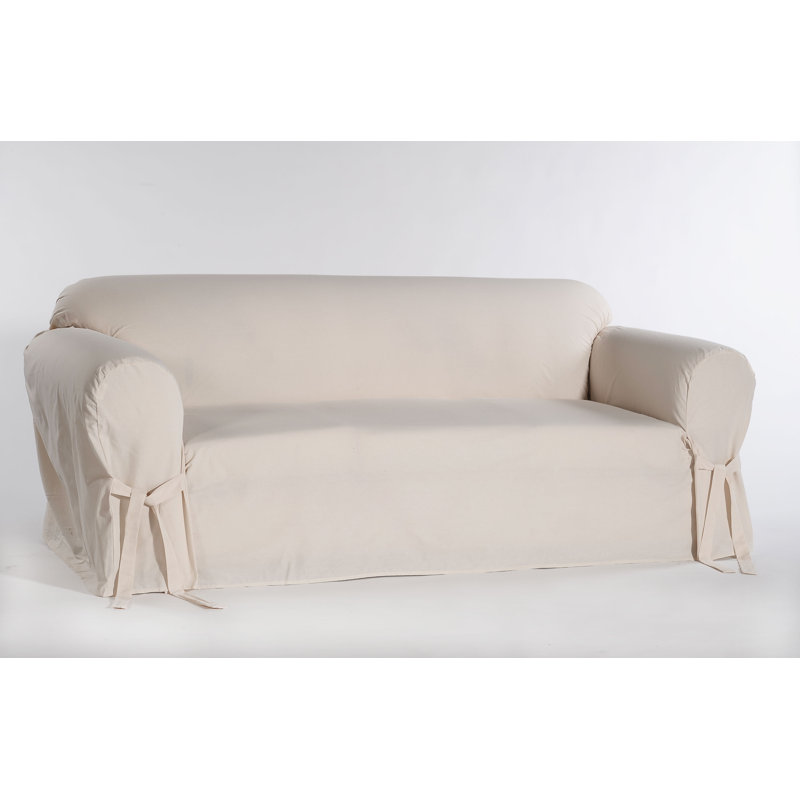 Housse pour canapé à coussins carrés/rectangulaires, Naturel, Canapé