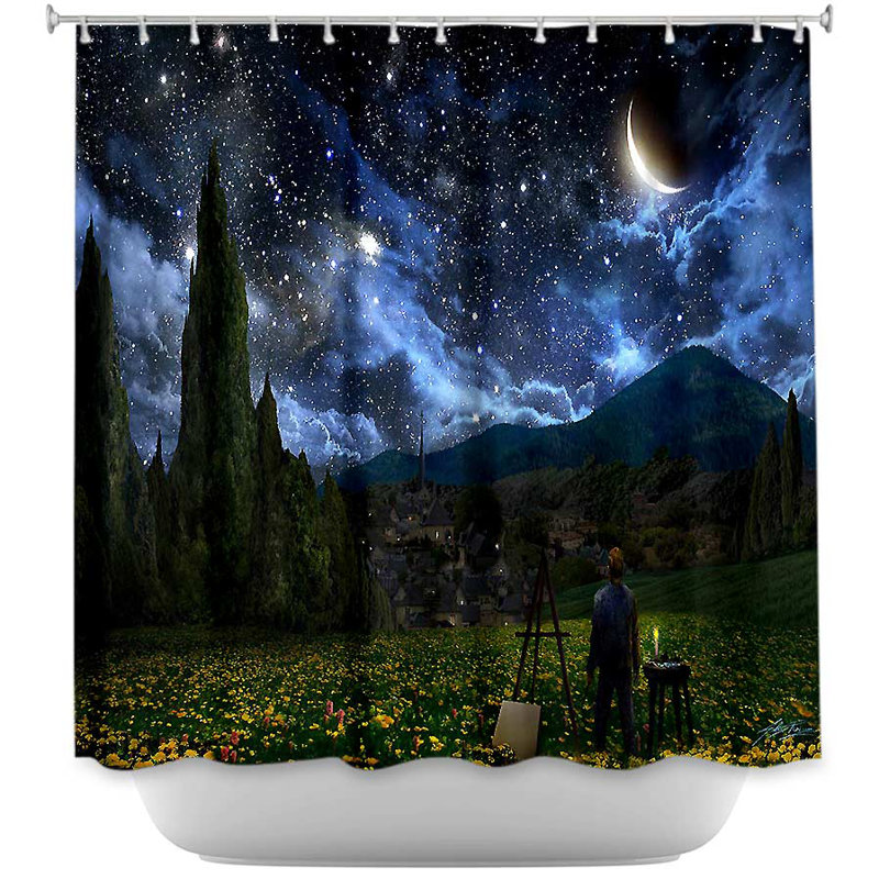 Rideau de douche simple starry night