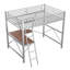 Lit en bois et panneau de fibres à densité moyenne avec bureau et tablette Loft-223068303-223068301