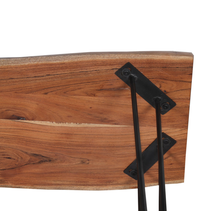 Alaterre Furniture 48" Live Edge Wood Console Table with Hairpin Metal Legs