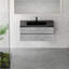Meuble-lavabo flottant 48 po avec lavabo, meuble de rangement mural avec lavabo à quartz et tiroirs à fermeture en douceur entièrement assemblés