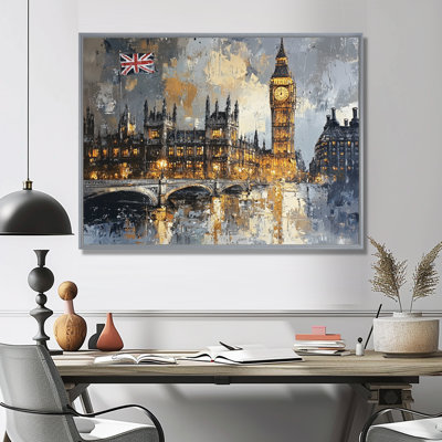 London Big Ben Landscape Glow I - London Wall Art