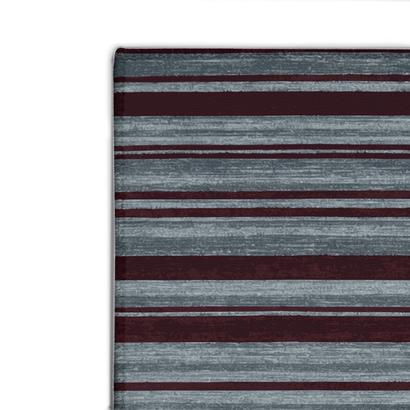 Tapis intérieur / extérieur gris HorizontalStripes, Rectangulaire 8 pi x 10 pi