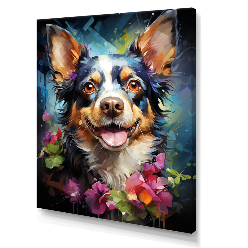 Chihuahua charisme sur toile, H 32 po x l 16 po x P 1 po, Toile tendue