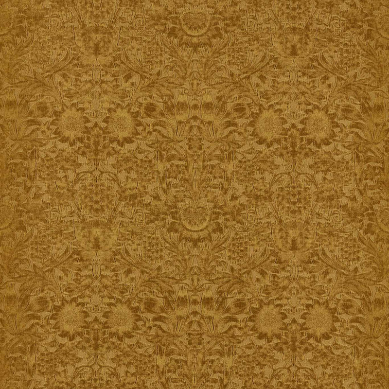 Sunflower Caffoy Velvet Fabric, Sussex Rush