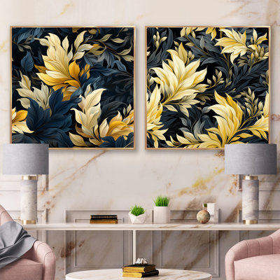 Lamberth - Ensemble de 2 collages carrés tropicaux