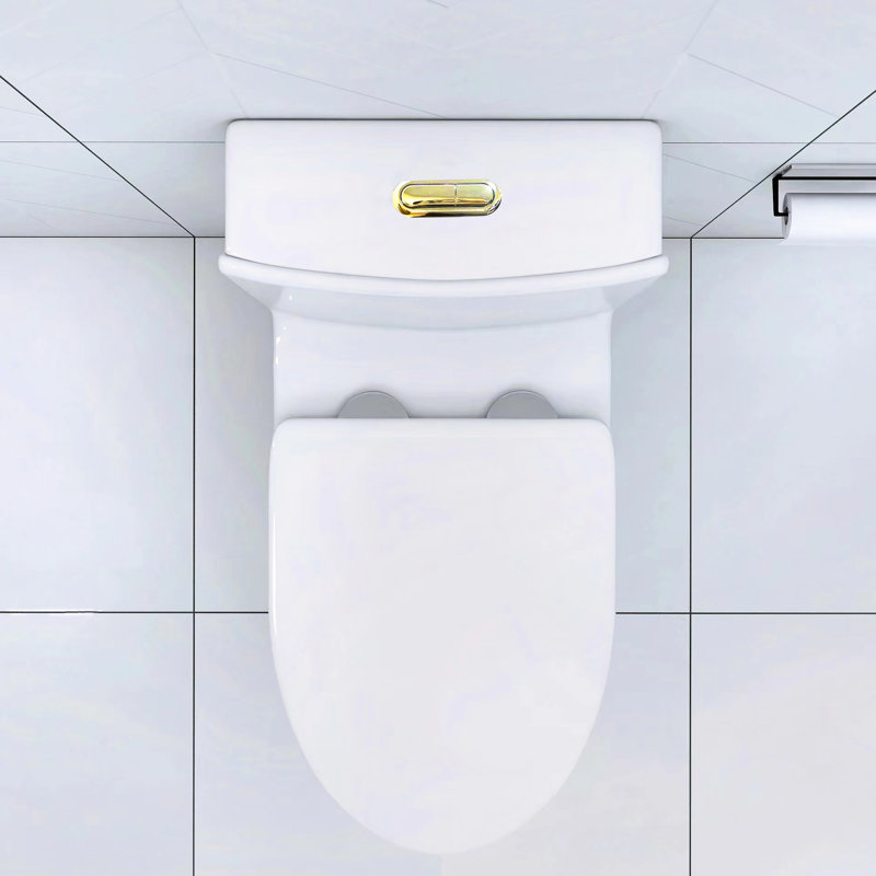 Toilette moderne avec chasse d'eau efficace et conception de cuve confortable, construction élégante et puissante, Blanc