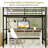 Metal Loft Bed Set Of 2, Heavy-Duty Steel Frame With Full-Length Guardrails, Built-In Ladder And Open Under-Bed Space For Storage Or Desk-1638672656