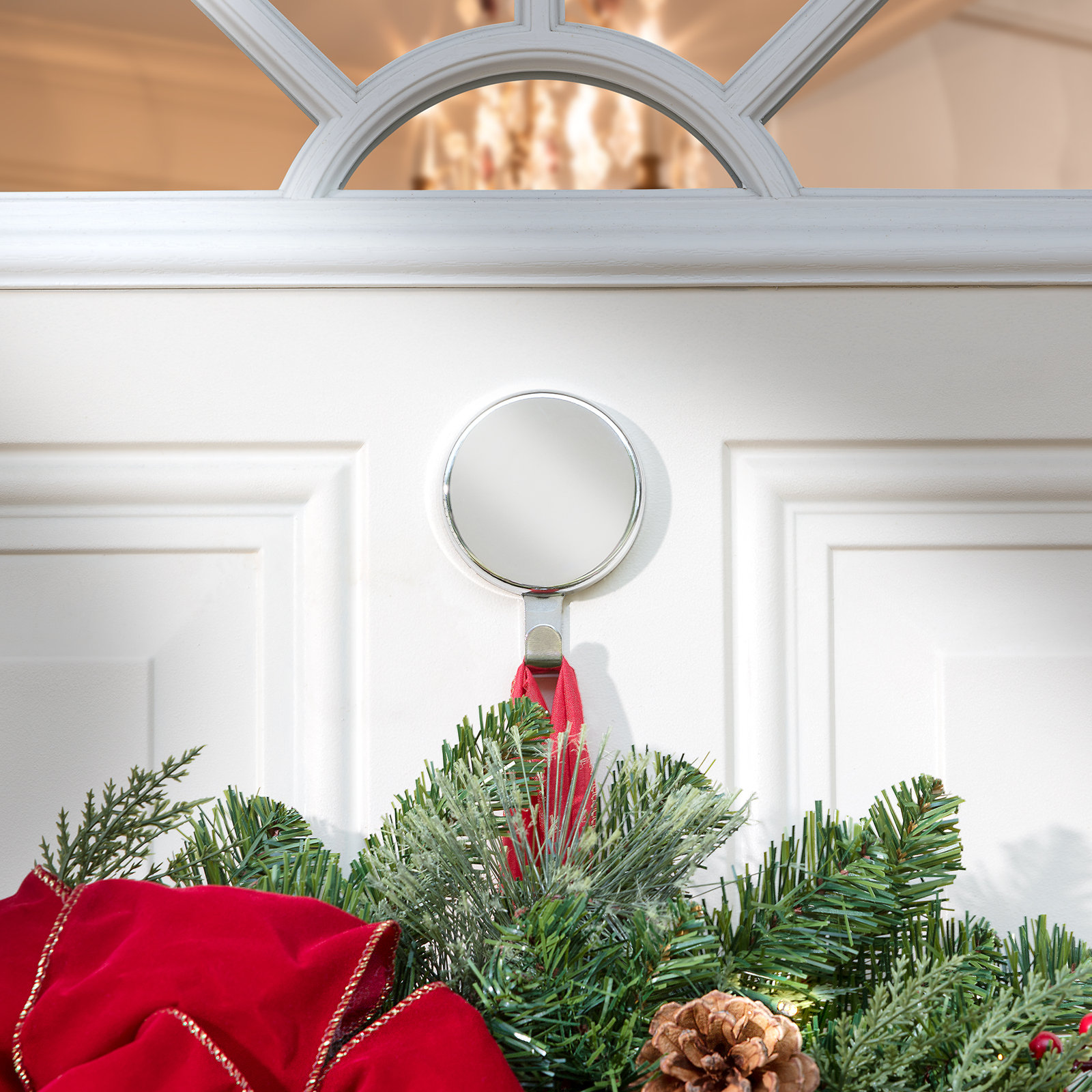 Lekhraj Magnetic Wreath Hanger, Silver, 1