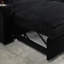 Velours côtelé de 80 pouces pliable avec couchette cachée, porte-gobelet, 2 coussins, noir, facile à placer dans le salon-335438894