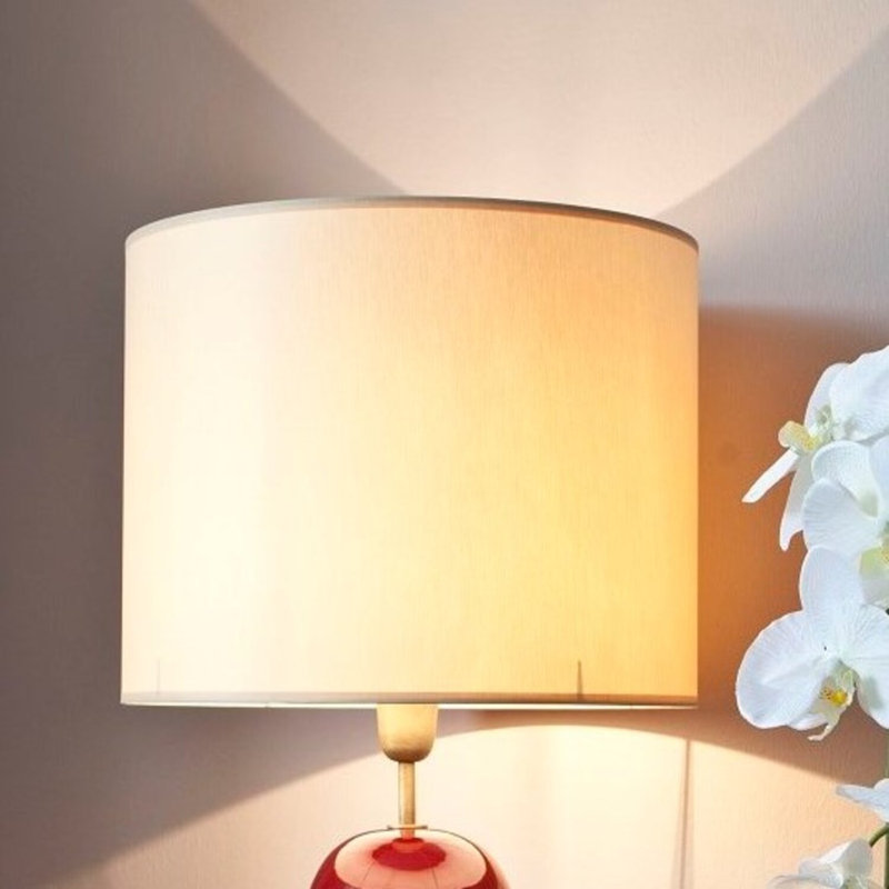 Busti 28 cm H Drum Silk Lamp Shade ( Uno ) in Cream