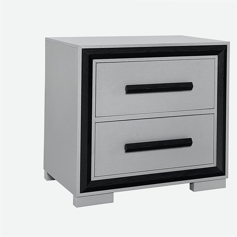 Table de chevet noire Adelaide, Noir
