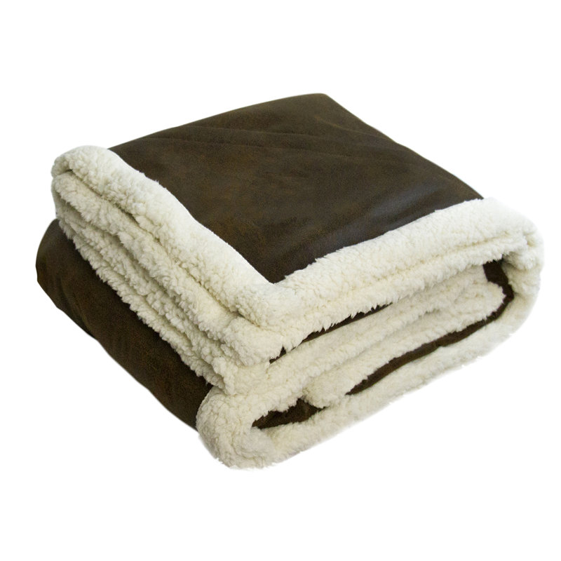 Sherpa Knitted Throw Blanket