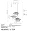 Élégant lustre doré, structure en métal, 26,8 x 26,8 x 43,3 pouces | Taille du capuchon: 13,8 po x 6,3 po | Plaque de base: 15,7 po x 1,2 po | 3 x douilles E27, 40 W maximum (ampoule non incluse) | Idéal pour la décoration de salon et de salle à manger, design élégant et durable-279857822