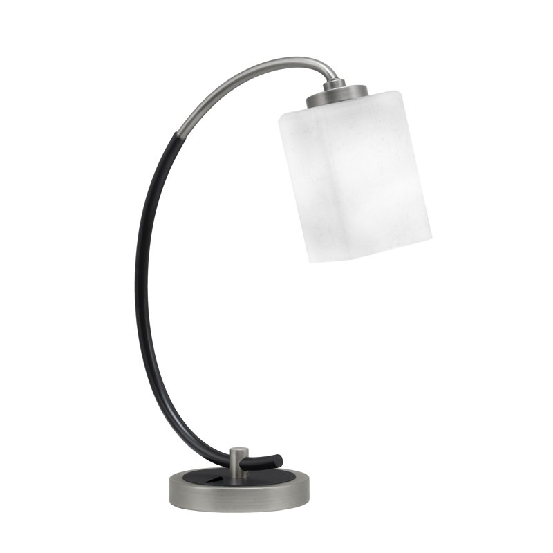 Lampe de bureau en acier inoxydable Jariya, Blanc, Graphite / noir mat