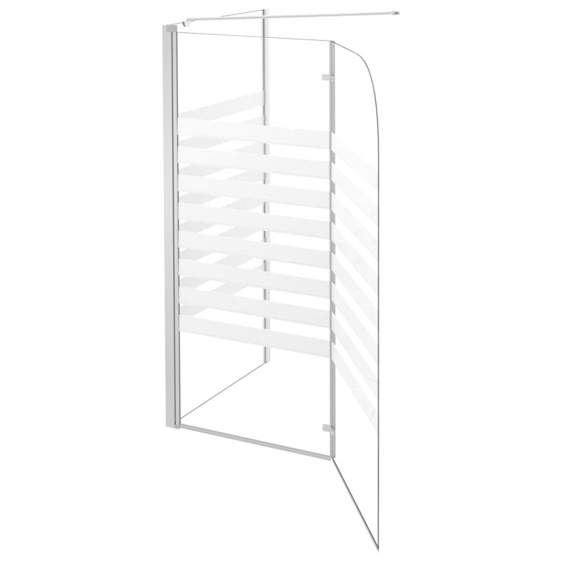 Ickes 680mm W x 1300mm H Folding / Bi-Fold Framed Tub Door with Frosted Glass, White
