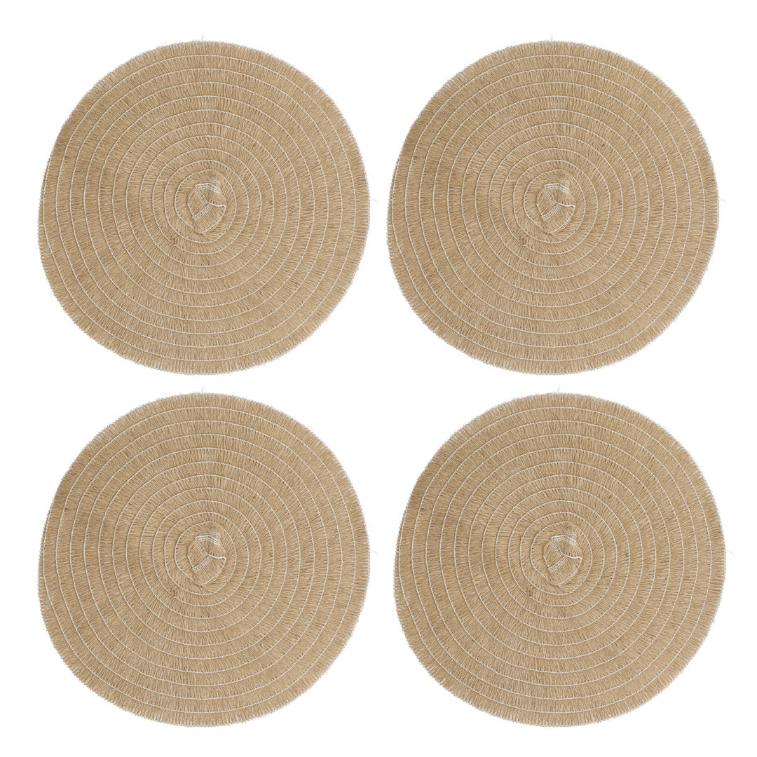 Naturals Hessian Solid Colour Round Placemat