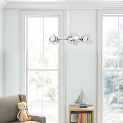 Lustre sphère 5 lumières spoutnik Rabehi