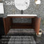 Meuble-lavabo mural simple 36 po avec plateau en résine Maceira-449806403