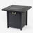 28-Inch Iron Square Propane Fire Pit Table