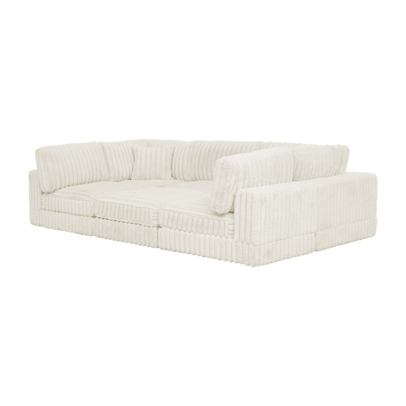 Cloud Haven Modular Sectional, Cream Corduroy