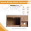Ensemble de meuble-lavabo mural simple 36 po avec plateau en céramique Narnby-836330787-813775074