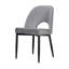 Chaise d'appoint rembourrée en velours gris Leica 