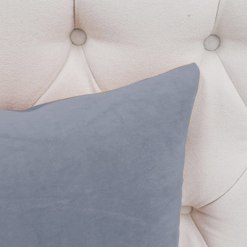 Supersoft Velvet Square Throw Pillow Cover, Lilac Gray