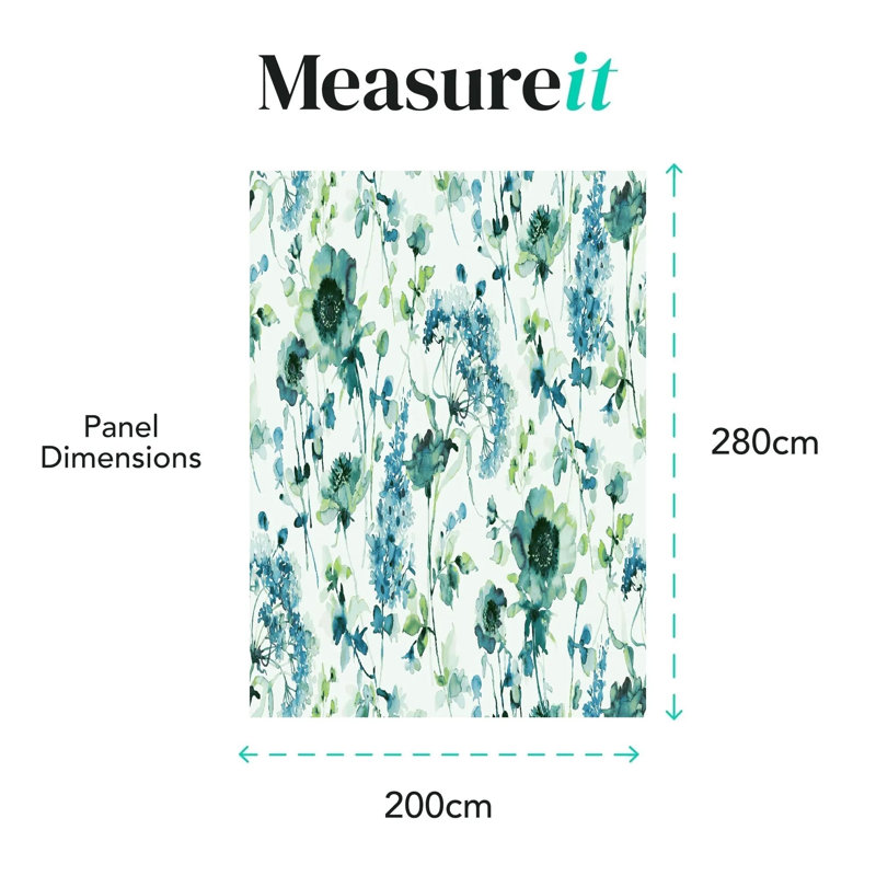 Superfresco Easy Watercolour Floral Print To Order Mural, Blue