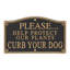 Protect Our Plants Curb Your Dog Garden Sign