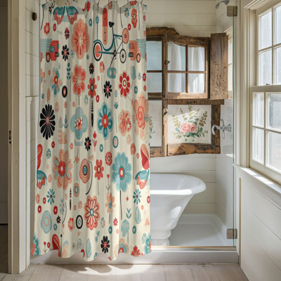 Rideau de douche Retro Petal - Premium