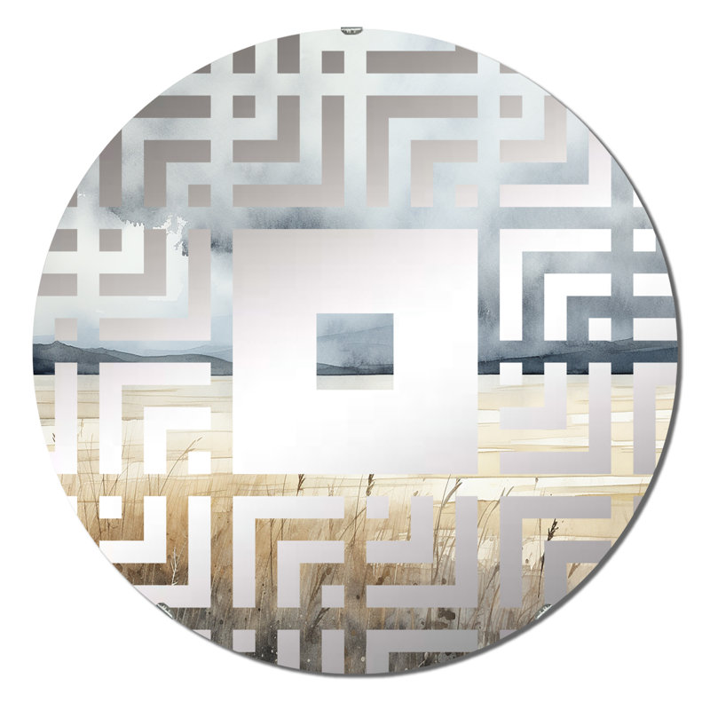 Ermia - Miroir mural carré, 31,4 po x 31,4 po