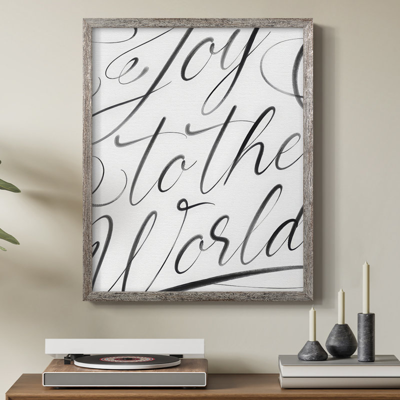 Joy To The World Framed Print - Solid Wood