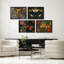 Abstrait, fleurs sauvages classiques, Mid Century Modern, impression encadrée, affiches, petit art mural-104785371-104785373