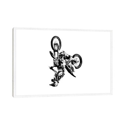 Motocross Flip White - Print on Canvas