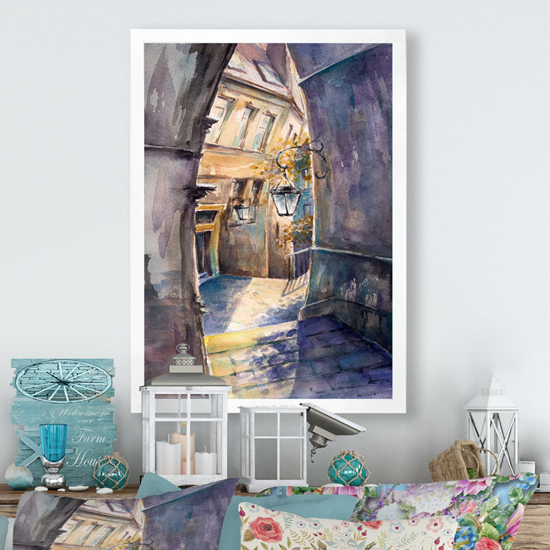 Paris City - Peinture sur toile, Cadre photo blanc, H 12 po x l 8 po x P 1 po