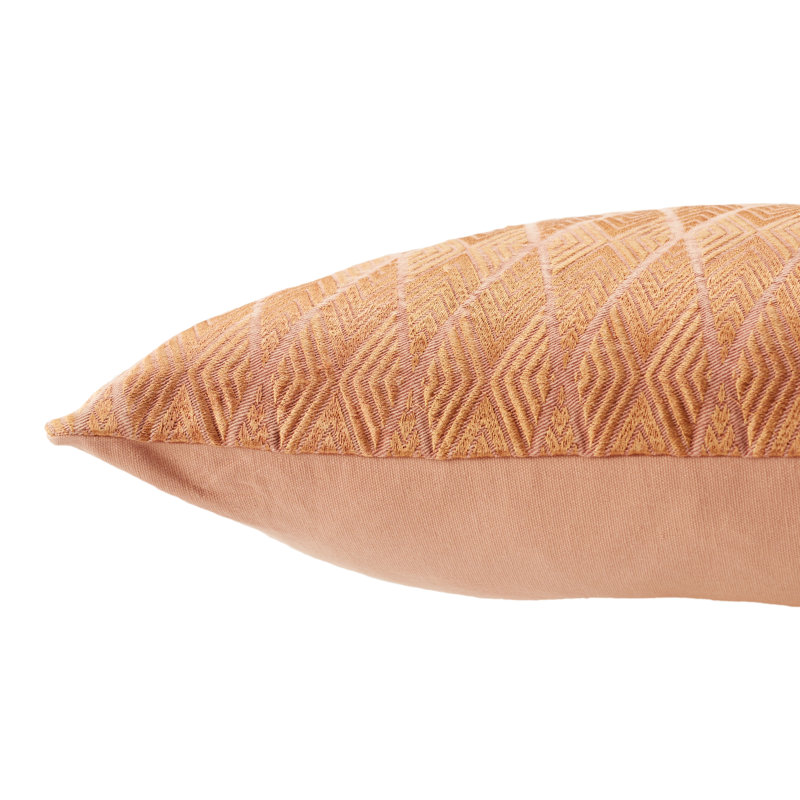 Housse et insert de coussin rectangulaire Lexington, Rose / terre cuite, Housse de coussin seulement - sans insert