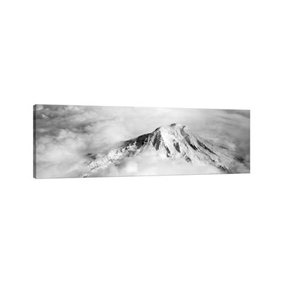 Aerial View Of A Snowcapped Mountain, Mt Rainier, Mt Rainier National Park - Wrapped Canvas Panoramic Print