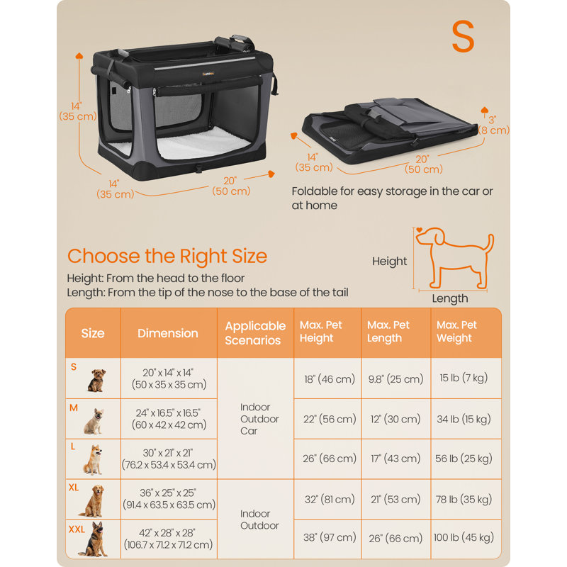 Canvas Collapsible Pet Crate
