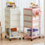Poussette de rangement polyvalente en PP avec plusieurs compartiments pour toutes les pièces