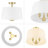 Billet 3-Light Convertible Pendant/Semi-Flush with Fabric Shades-100090068
