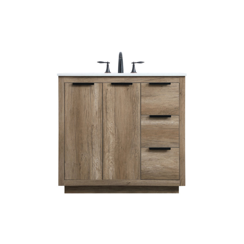 Ensemble de meuble-lavabo simple 36 po Broadlands, Chêne naturel