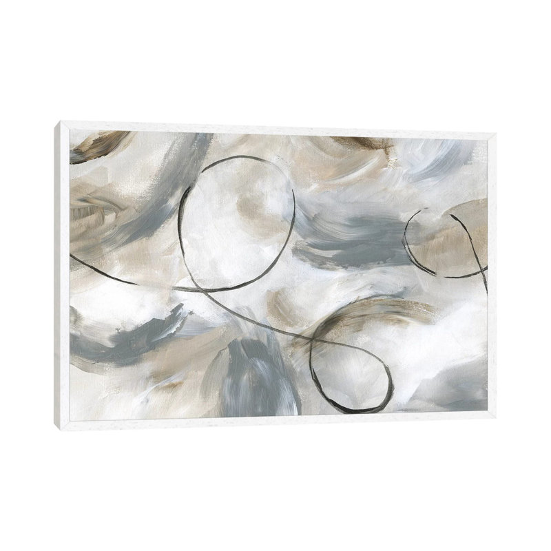 Staccato - Painting on Canvas, White Framed, 101.6 cm H x 66.04 cm W