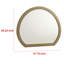 Miroir pour commode Heon, bois brun naturel, forme arrondie subtile, 38 pouces