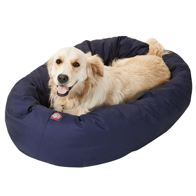 Lit ovale pour animal de compagnie, Grand ( l 29 po x P 40 po x H 9 po), Bleu