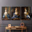 Série royale d'animaux LXIX - ensemble de toiles tendues avec châssis Premium - prêt à être accroché-102399047