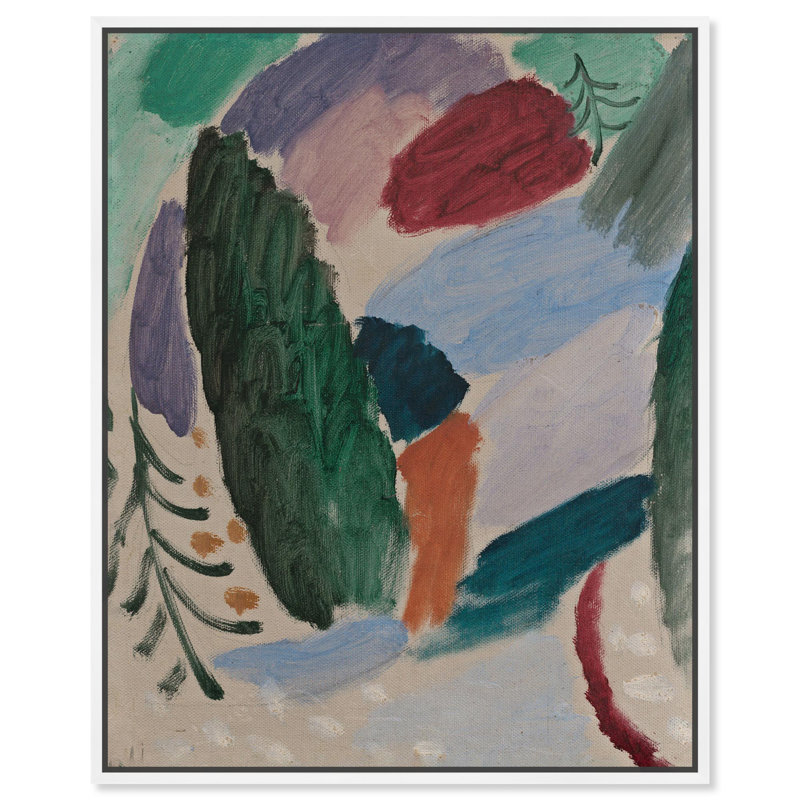 «Jawlensky's Frost» par Art Remedy, H 21 po x l 17 po, Cadre flottant, Noir