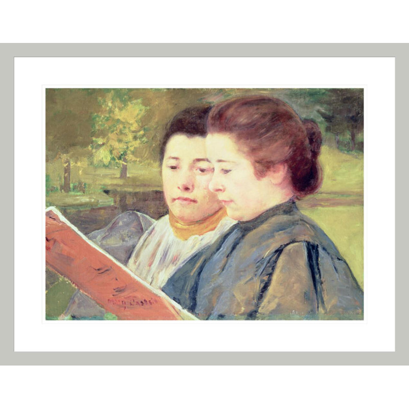 «Femmes lisant» par Mary Cassatt, impression giclée sur cadre, H 23,27 po x l 29,5 po
