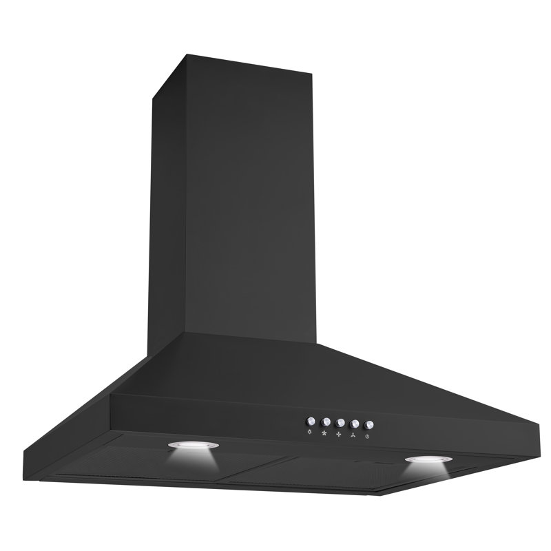 Chauffe-eau mural convertible de 30 po 400 pi³/min avec filtres inclus, Noir